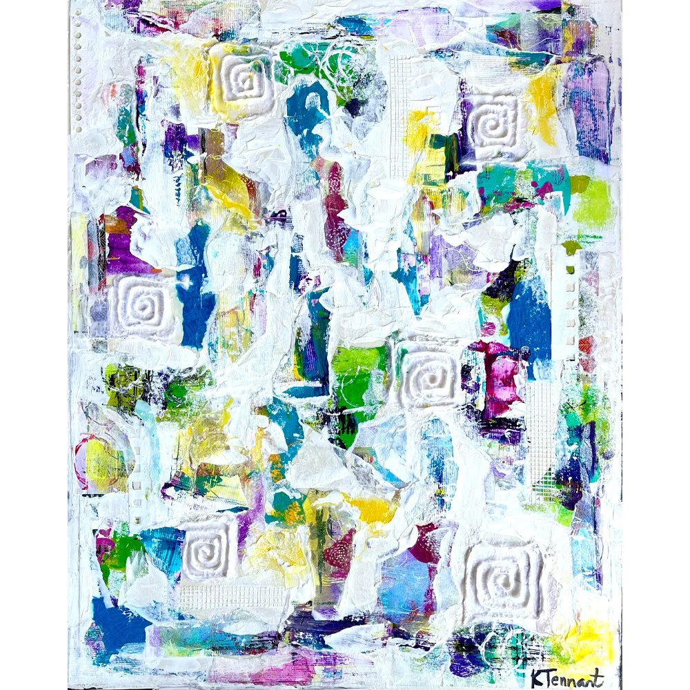 A Textured Life Original Mixed Media Collage Art — Kathleen